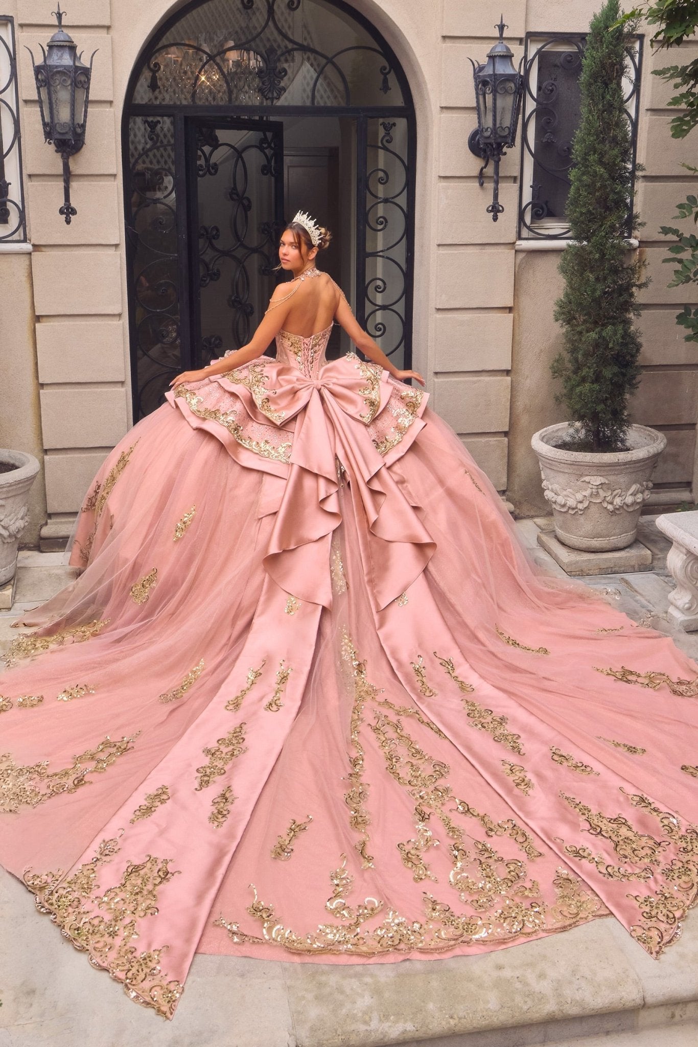 Ball Gown in Rose Gold, view 2