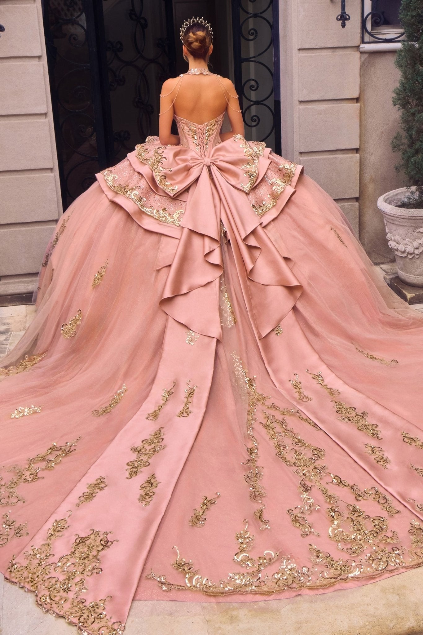 Ball Gown in Rose Gold, view 3