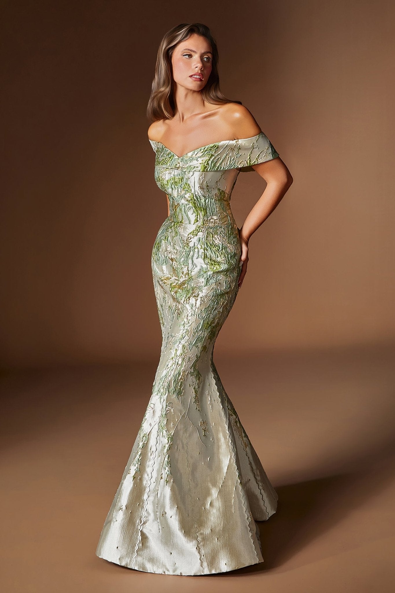 Mermaid Gown in Green, view 3