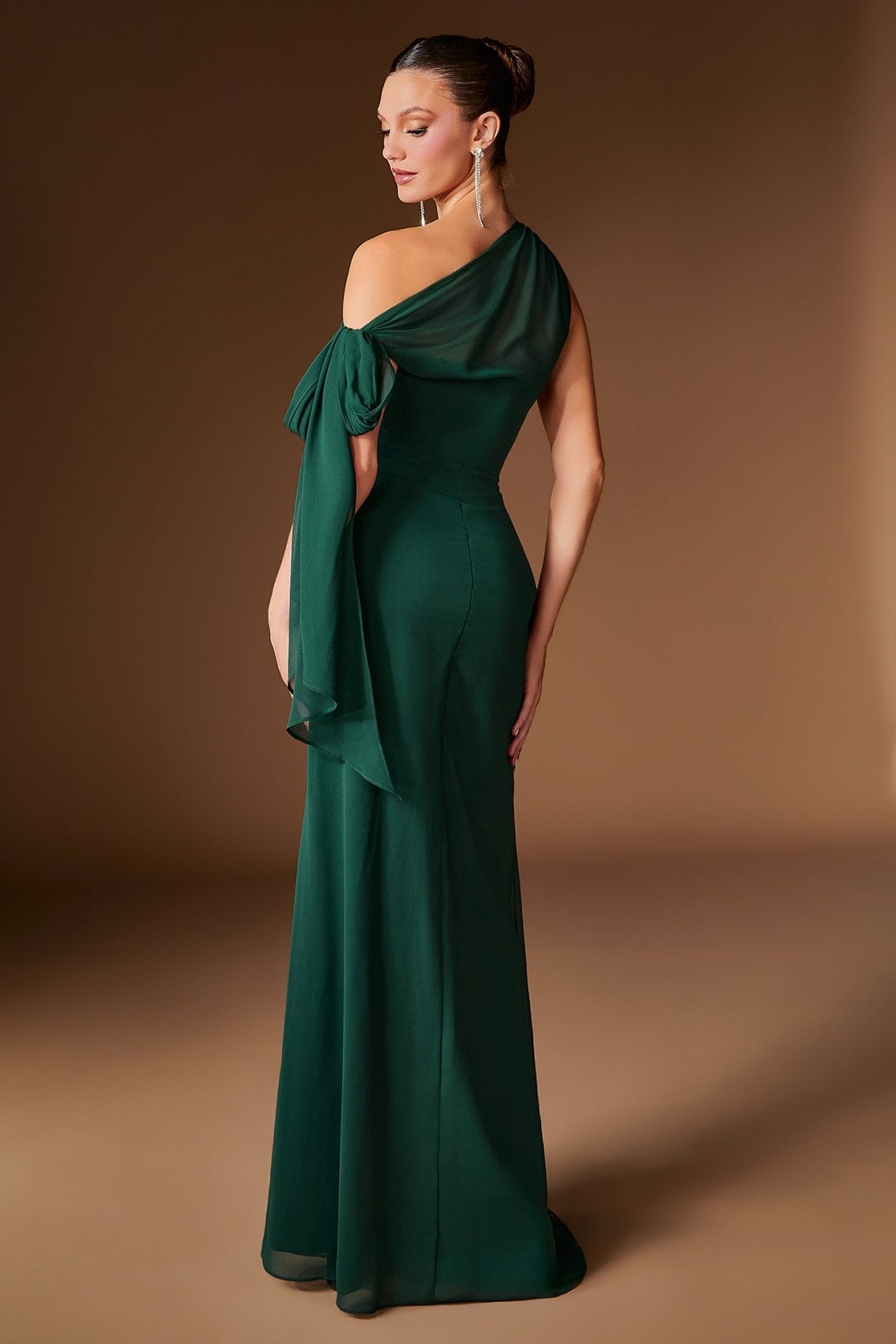 Sheath Gown in Emerald, view 3