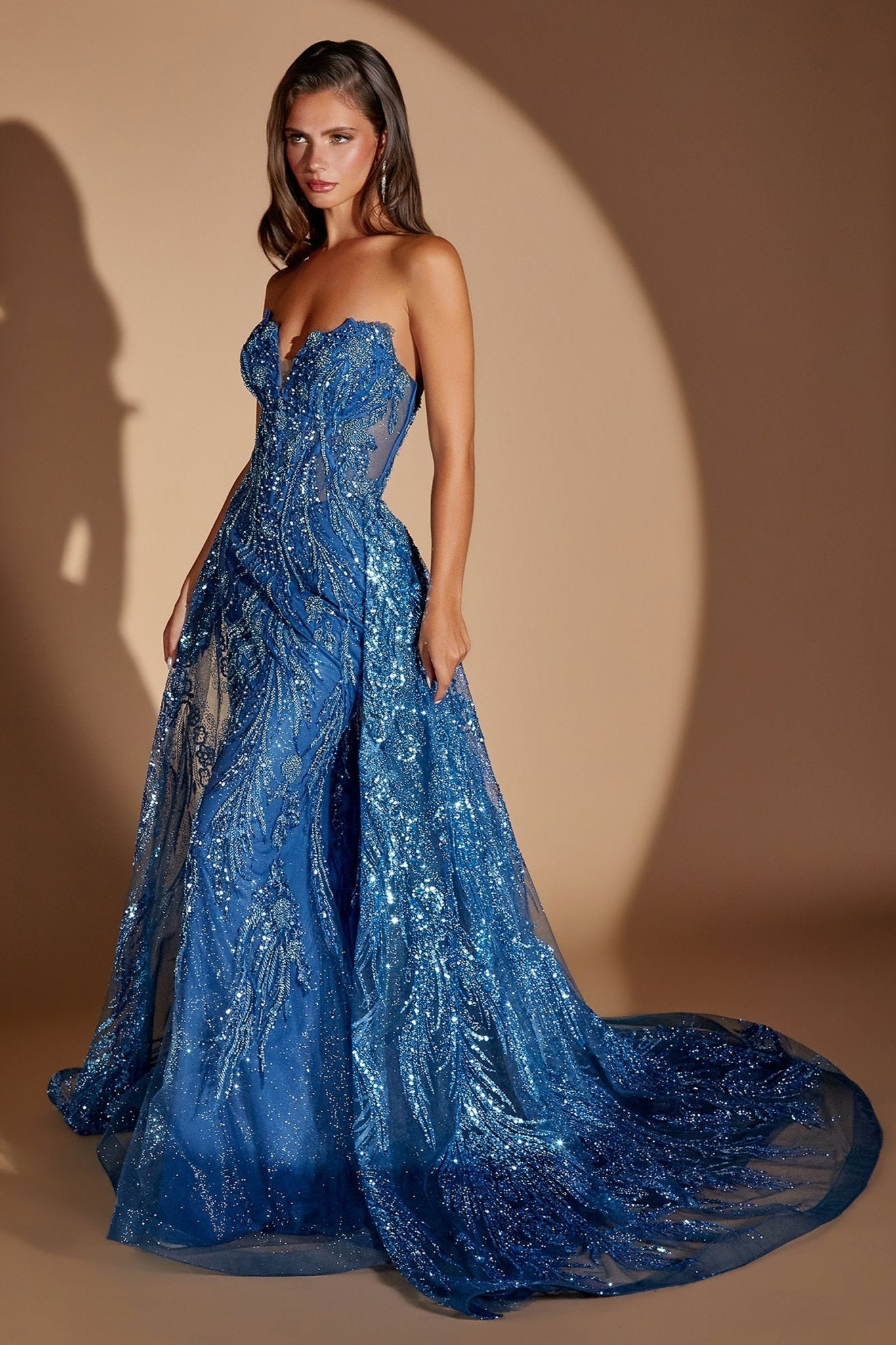 Beaded Gown, style CM393